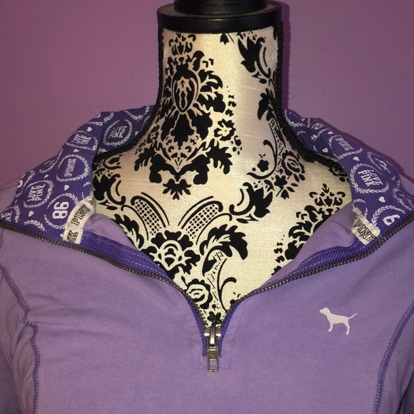 EUC Victoria’s Secret PINK Quarter-zip Sweatshirt - Picture 3 of 5